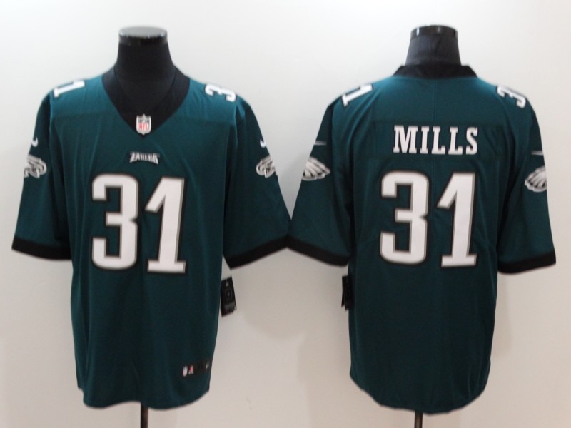 Men's Philadelphia Eagles Jalen Mills #31 Midnight Green Jersey
